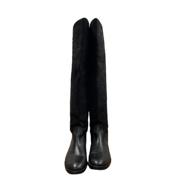 TORY Burch Black Simone Tall Over The Knee Riding Boot Leather EUC Sz 6 - Picture 3 of 12